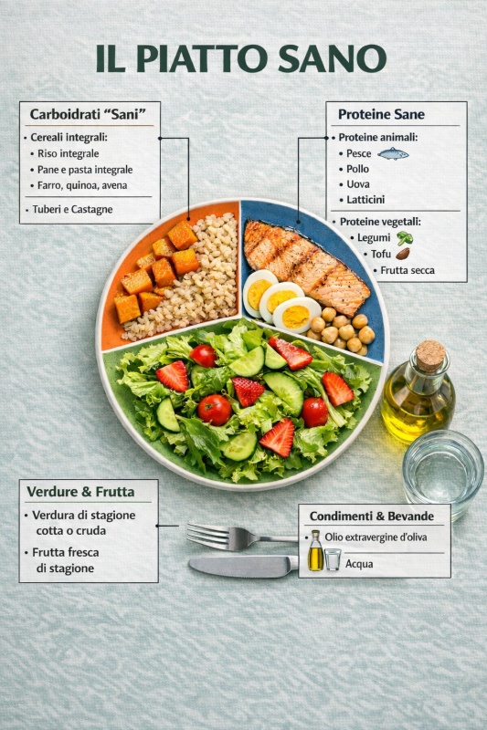 Come bilanciare i pasti seguendo la regola del Piatto Sano